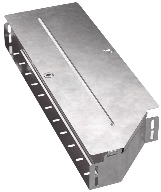 Переходник левый для лотка с крышкой Промрукав Стандарт 600х500х80 фото Переходник левый для лотка с крышкой Промрукав Стандарт 600х500х80 картинка